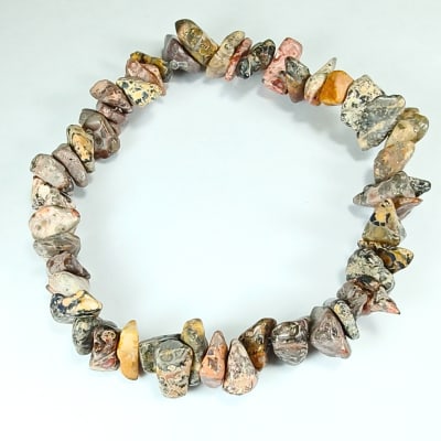 Pulsera De Riolita Irregular de 8 mm