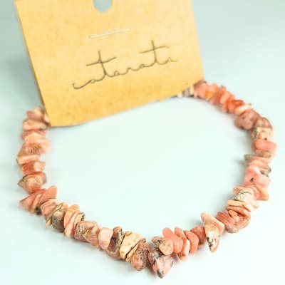 Pulsera De Rodocrosita Irregular de 6 mm1