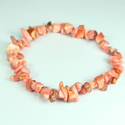 Pulsera De Rodocrosita Rosa Irregular de 6 mm1