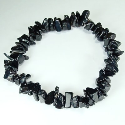 Pulsera De Turmalina Negra Irregular de 8 mm1