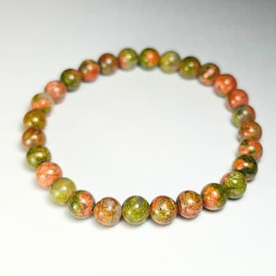Pulsera De Unakita en Perlas de 6 mm