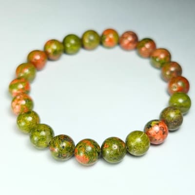 Pulsera De Unakita en Perlas de 8 mm