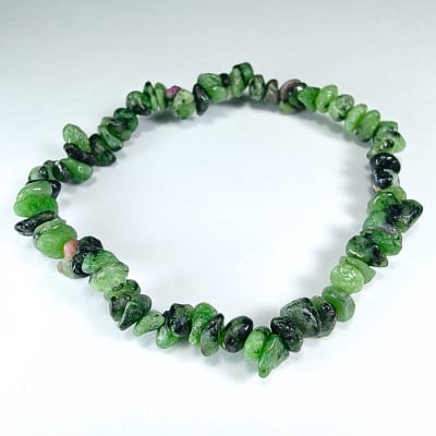 Pulsera De Zoisita Irregular de 4 mm1