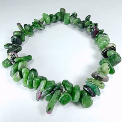 Pulsera De Zoisita Irregular de 8 mm