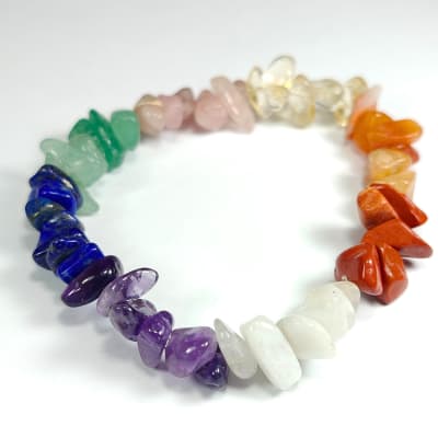 Pulsera Intercalada de 7 Chakras Irregular de 6 mm