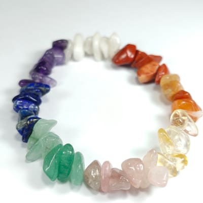 Pulsera Intercalada de 7 Chakras Irregular de 8 mm