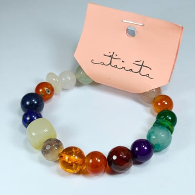 Pulsera Libre De Multimateriales en Perlas desde 10 mm