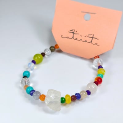 Pulsera Libre De Multimateriales en Perlas desde 4 mm1