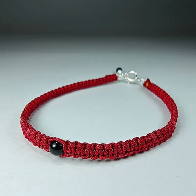 Pulsera Tejida Con Broche De Ónix Negro1