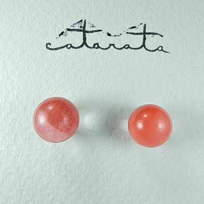 Puntos De Acrílico Cherry Y Fantasía Plateada de 10 mm