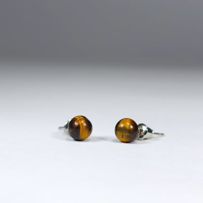 Puntos De Ojo De Tigre Y Fantasía Plateada de 5 mm1