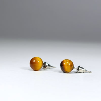 Puntos De Ojo De Tigre Y Fantasía Plateada de 6 mm