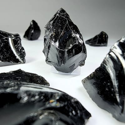 Trozo De Obsidiana Negra de 2.5 cm