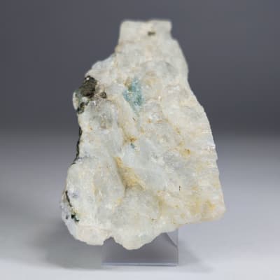 Trozo De Piedra Luna Blanca Con Destello Azul, Aguamarina Y Biotita de 7 cm1
