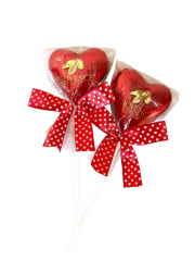 PALETA CORAZON SAN VALENTIN LECHE, PAPEL METAL 40 g