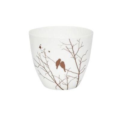 PORTAVELA PORCELANA PAJARO COBRE PORTAVELA PORCELANA PAJARO COBRE
