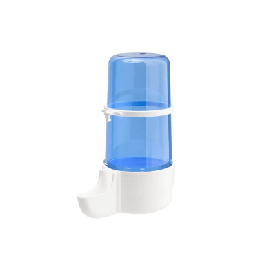 BEBEDERO DE AVES COLOR AZUL BASE BLANCO1