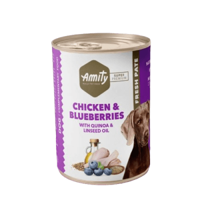AMITY PERRO ADULTO LATA POLLO Y ARANDANOS1