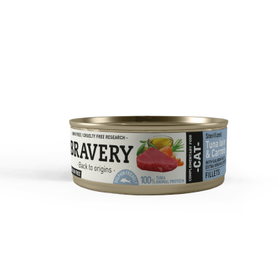 BRAVERY CAT LATA ESTERILIZADO LOMO DE ATUN Y ZANAHORIA1