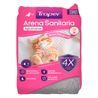 TRAPER ARENA AGLUTINANTE AROMA TALCO BEBE1