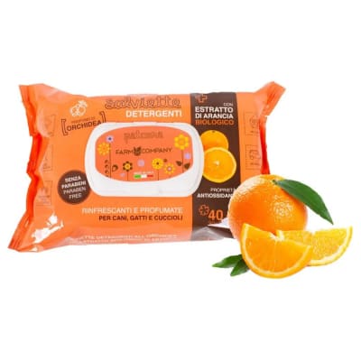 TOALLA HUMEDA ACEITE DE NARANJA Y AROMA ORQUIDEA