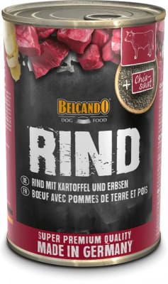 BELCANDO LATA PERRO ADULTO ALIMENTO HUMEDO DE TERNERA PATATA Y GUISANTES1