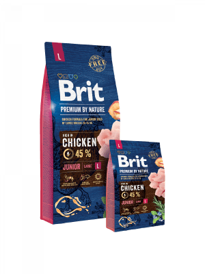BRIT PREMIUM JUNIOR LARGE 15KG