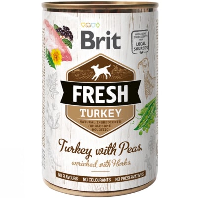 BRIT FRESH PERRO LATA TURKEY WITH PEAS