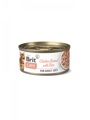 BRIT CARE CAT CHICKEN BREAST WITH RICE 70GRS (100980)