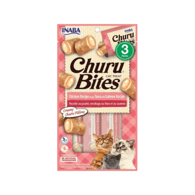 CHURU GATO BITES SABOR ATUN CON SALMON ENVUELTO DE POLLO