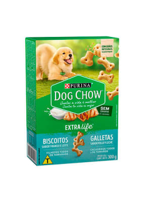DOG CHOW GALLETAS CACHORRO POLLO Y LECHE TODOS LOS TAMAÑOS 300G