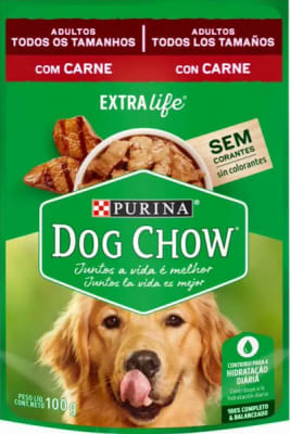 DOG CHOW SOBRE ADULTOS CARNE TODOS LOS TAMAÑOS 100GR