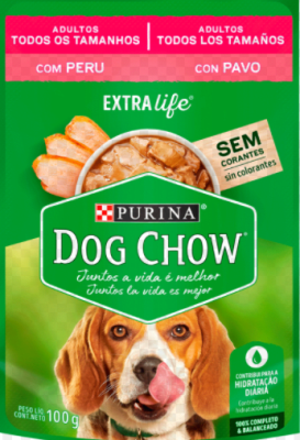 DOG CHOW SOBRE ADULTOS PAVO TODOS LOS TAMAÑOS 100GR
