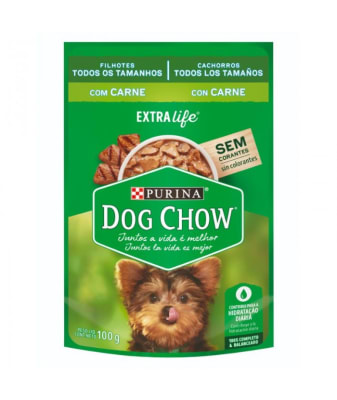 DOG CHOW SOBRE CACHORROS CARNE TODOS LOS TAMAÑOS 100GR