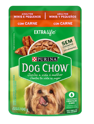DOG CHOW SOBRE MINIS Y PEQUEÑOS CARNE 100GR