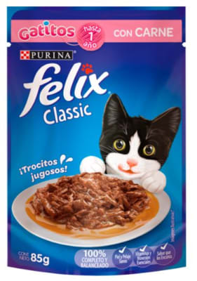 FELIX SOBRE GATITOS BEBE CARNE 85GR1