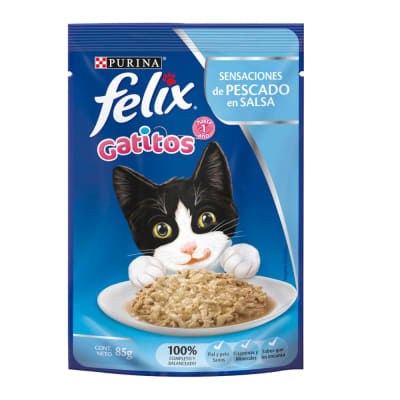FELIX SOBRE GATITOS BEBE CON PESCADO 85GR