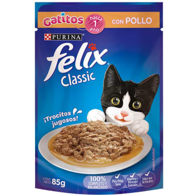 FELIX SOBRE GATITOS BEBE POLLO 85GR1