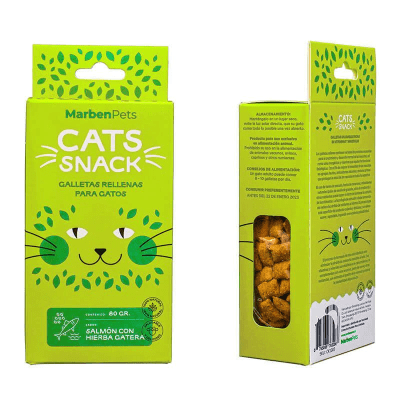 GALLETAS CAT SNACK RELLENAS SALMON CON HIERBA GATERA