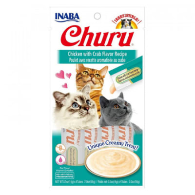 CHURU GATO SABOR POLLO Y CANGREJO