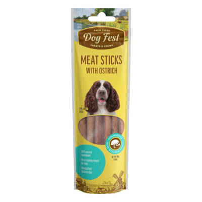 SNACK DOG FEST STICKS CARNE DE AVESTRUZ