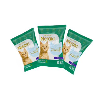 PROMOCION ARENA MERAKI LAVANDA 3 ARENAS DE 10KG SON 30KG EN TOTAL