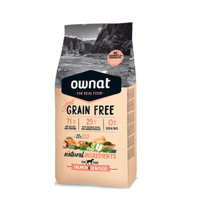 OWNAT PERRO ADULTO SALMON Y MARISCOS SIN CEREALES LIBRE DE GRANOS 3KG