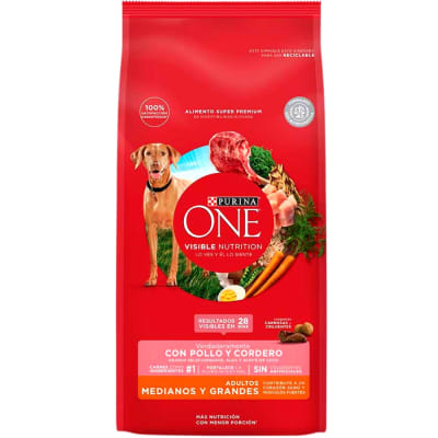 PURINA ONE ADULTO MEDIANA Y GRANDE SABOR POLLO Y CORDERO