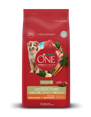 PURINA ONE PERRO ADULTO MEDIANA Y GRANDE SABOR POLLO Y CARNE