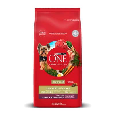 PURINA ONE PERRO ADULTO MINI Y PEQUEÑA SABOR POLLO Y CARNE1