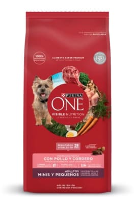 PURINA ONE PERRO ADULTO MINI Y PEQUEÑO SABOR POLLO Y CORDERO