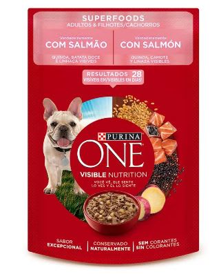 PURINA ONE SOBRE PERRO ADULTO Y CACHORRO  DE SALMON