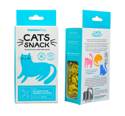 GALLETAS CAT SNACK SALMON CON HIERBA GATERA