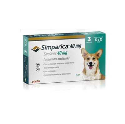 SIMPARICA 10 A 20KG 3 COMPRIMIDOS